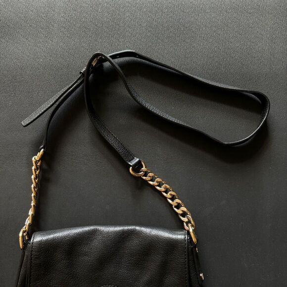 Michael Kors Small Shoulder Black Leather Crossbody Bag - Picture 4 of 13